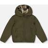 Reversible Sherpa Jacket, Camouflage Green - Puffers & Down Jackets - 6