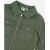 Quilted Canvas Overshirt With Pockets, Forest Green - Jackets - 5