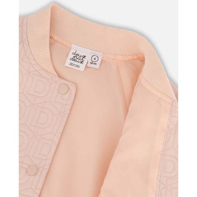 Quilted Long Sleeve Overshirt, Light Pink - Jackets - 5