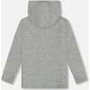 Super Soft Brushed Hooded T-Shirt With Pocket, Dark Gray Mix - T-Shirts - 3