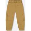 Stretch Twill Cargo Jogger Pants, Dark Beige - Pants - 3