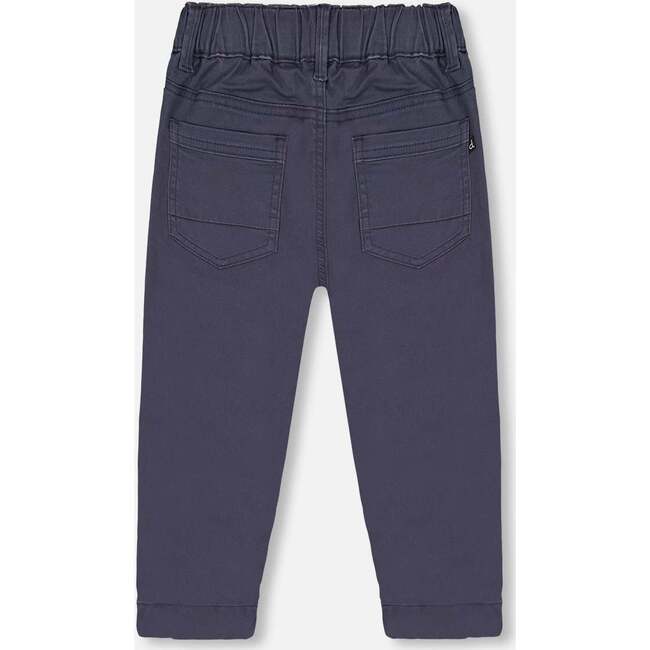 Stretch Twill Pleated Knee Jogger Pants, Dark Grey - Pants - 3