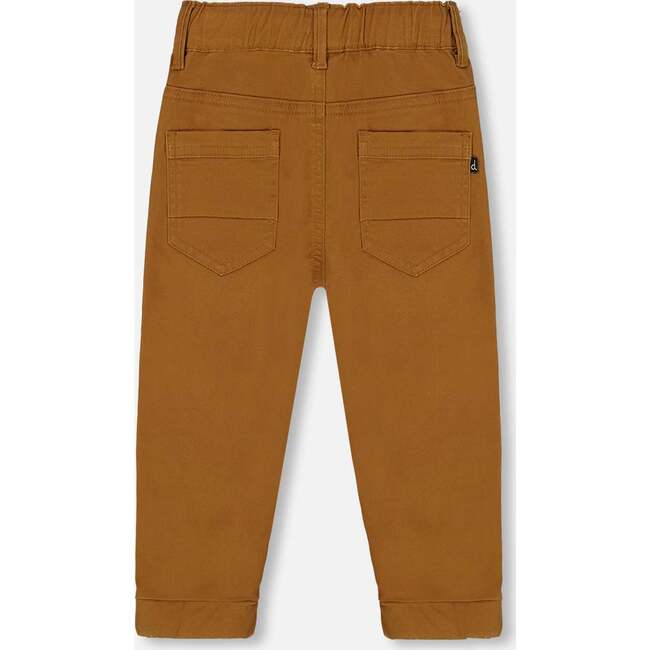 Stretch Twill Pleated Knee Jogger Pants, Caramel Brown - Pants - 4