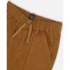 Stretch Twill Pleated Knee Jogger Pants, Caramel Brown - Pants - 5