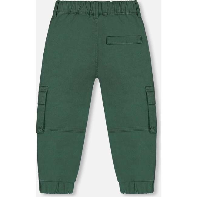 Stretch Twill Cargo Jogger Pants, Forest Green - Pants - 4