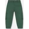 Stretch Twill Cargo Jogger Pants, Forest Green - Pants - 4