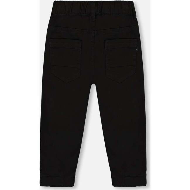 Stretch Twill Pleated Knee Jogger Pants, Black - Pants - 4