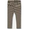 Plaid Pocket Treggings, Black & Beige - Leggings - 3