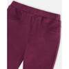 Soft Brushed Fleece Tregging, Burgundy - Leggings - 4