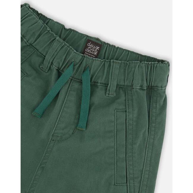 Stretch Twill Cargo Jogger Pants, Forest Green - Pants - 5