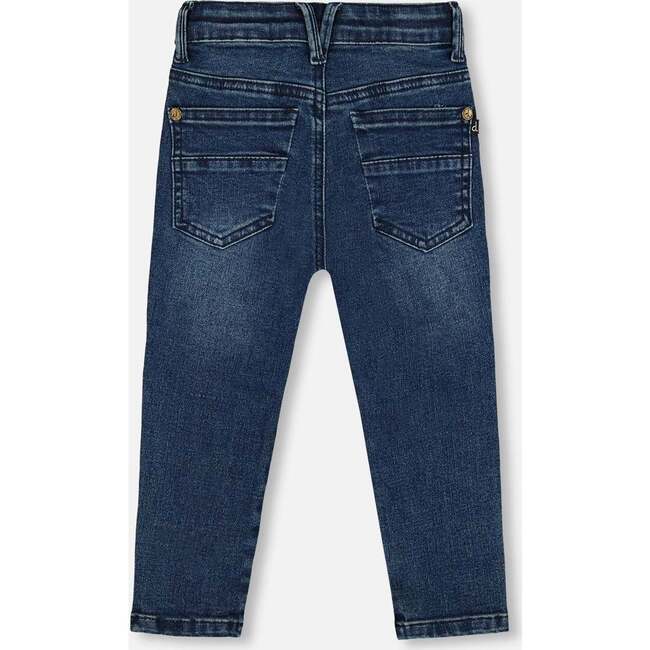 Stretch Jeans Straight Leg, Dark Blue Denim - Jeans - 4