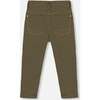 Stretch Twill Straight Leg Pants, Khaki Green - Pants - 4