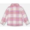 Overshirt Wool-Effect With Pockets, Plaid Lilac & Off-White - Jackets - 3
