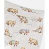 Organic Cotton Raccoon Print Evolutive Pant, Beige Mix - Pants - 3