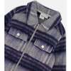 Overshirt Wool-Effect With Pockets, Plaid Blue & Gray - Jackets - 5