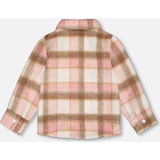 Overshirt Wool-Effect With Pockets, Plaid Pink, Nougat & Off-White - Jackets - 4