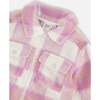 Overshirt Wool-Effect With Pockets, Plaid Lilac & Off-White - Jackets - 4