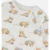 Organic Cotton Raccon Print Top & Pant Set, Beige Mix & Hazel - Mixed Apparel Set - 4