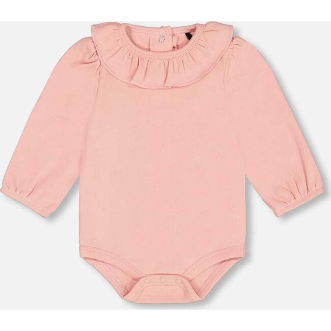 Organic Cotton Long Sleeve Onesie & Apples Print Overall Set, Gray - Mixed Apparel Set - 5