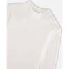 Super Soft Brushed Mock Neck Top, Off-White - T-Shirts - 4