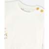 Organic Cotton Top & Flowers Print Pants Set, Cream - Mixed Apparel Set - 4
