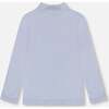 Super Soft Brushed Mock Neck Top, Light Blue - T-Shirts - 3