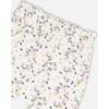Organic Cotton Top & Flowers Print Pants Set, Cream - Mixed Apparel Set - 5