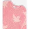 Jacquard Unicorn Sweater Hairy Knit, Pink - Sweaters - 3