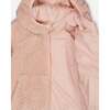 Reversible Textured Plush Jacket, Pink - Puffers & Down Jackets - 3