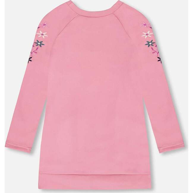 Graphic Pring Raglan Sleeve Front Pocket Tunic, Pink - T-Shirts - 3