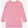 Graphic Pring Raglan Sleeve Front Pocket Tunic, Pink - T-Shirts - 3