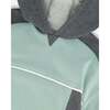 Hooded Fleece Sweatshirt With Contrast Rib, Sage Green - Sweatshirts - 4