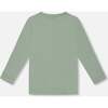 Graphic Print Long Sleeve T-Shirt, Sage - T-Shirts - 3