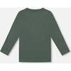 Graphic Print Long Sleeve T-Shirt, Forest Green - T-Shirts - 3