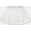 Glittering Stars 2-Tiered Mini Tulle Skirt, Off-White - Skirts - 4