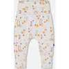 Fox Print Organic Cotton Evolutive Pant, Beige Mix - Pants - 4