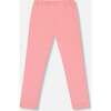 Organic Cotton Graphic Print Knee Legging, Pink - Leggings - 3