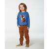 Fox Applique Long Sleeve T-Shirt, Blue - T-Shirts - 3