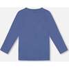 Fox Applique Long Sleeve T-Shirt, Blue - T-Shirts - 4