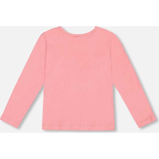 Organic Cotton Graphic Print Long Sleeve T-Shirt, Pink - T-Shirts - 4