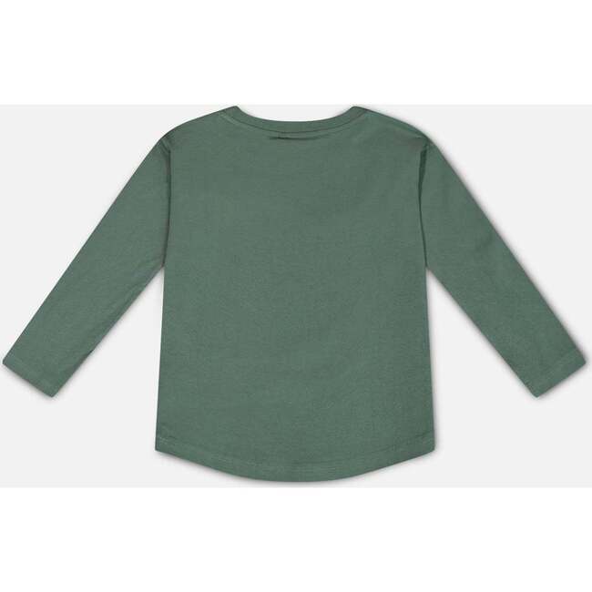 Long Sleeve T-Shirt With Print, Forest Green - T-Shirts - 3