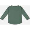 Long Sleeve T-Shirt With Print, Forest Green - T-Shirts - 3