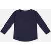 Long Sleeve Graphic Print Long Sleeve T-Shirt, Navy - T-Shirts - 3