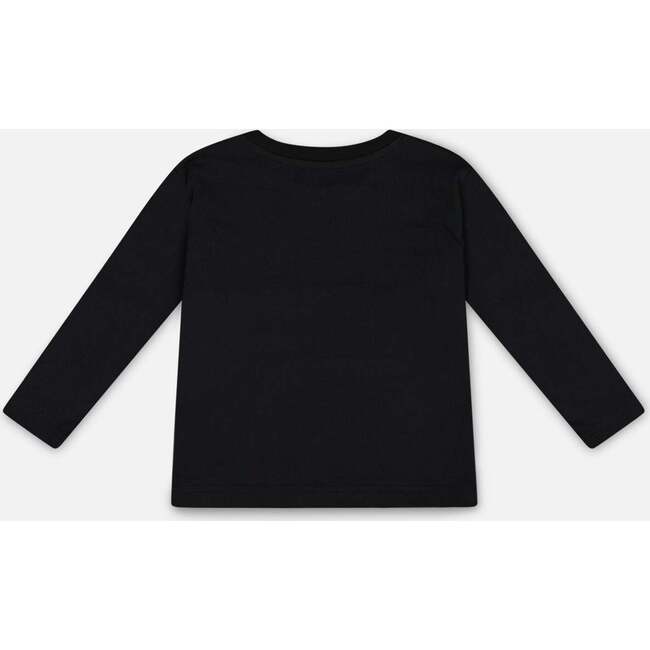 Long Sleeve Graphic Print Long Sleeve T-Shirt, Black - T-Shirts - 3