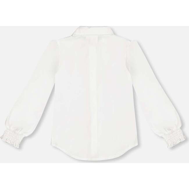 Long Sleeve Button Front Shirt, Off-White - Shirts - 3