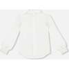 Long Sleeve Button Front Shirt, Off-White - Shirts - 3