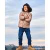 Long Raglan Sleeve Quilted Jacket, Taupe - Puffers & Down Jackets - 3