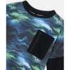 Layered Long Sleeve T-Shirt, Blue Boreal Aurora - T-Shirts - 4