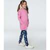 Kitten Print Leggings, Navy Blue - Leggings - 2