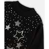 Knit Sequins Round Neck Long Sleeve Dress With, Black - Dresses - 4